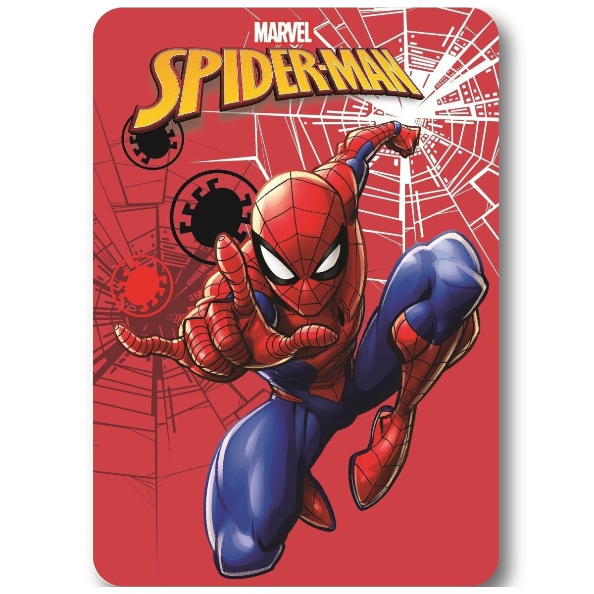 Wohndecke Spiderman Red Fleece Decke 100x140cm, Spiderman, Geschenkidee für Mädchen und Jungen