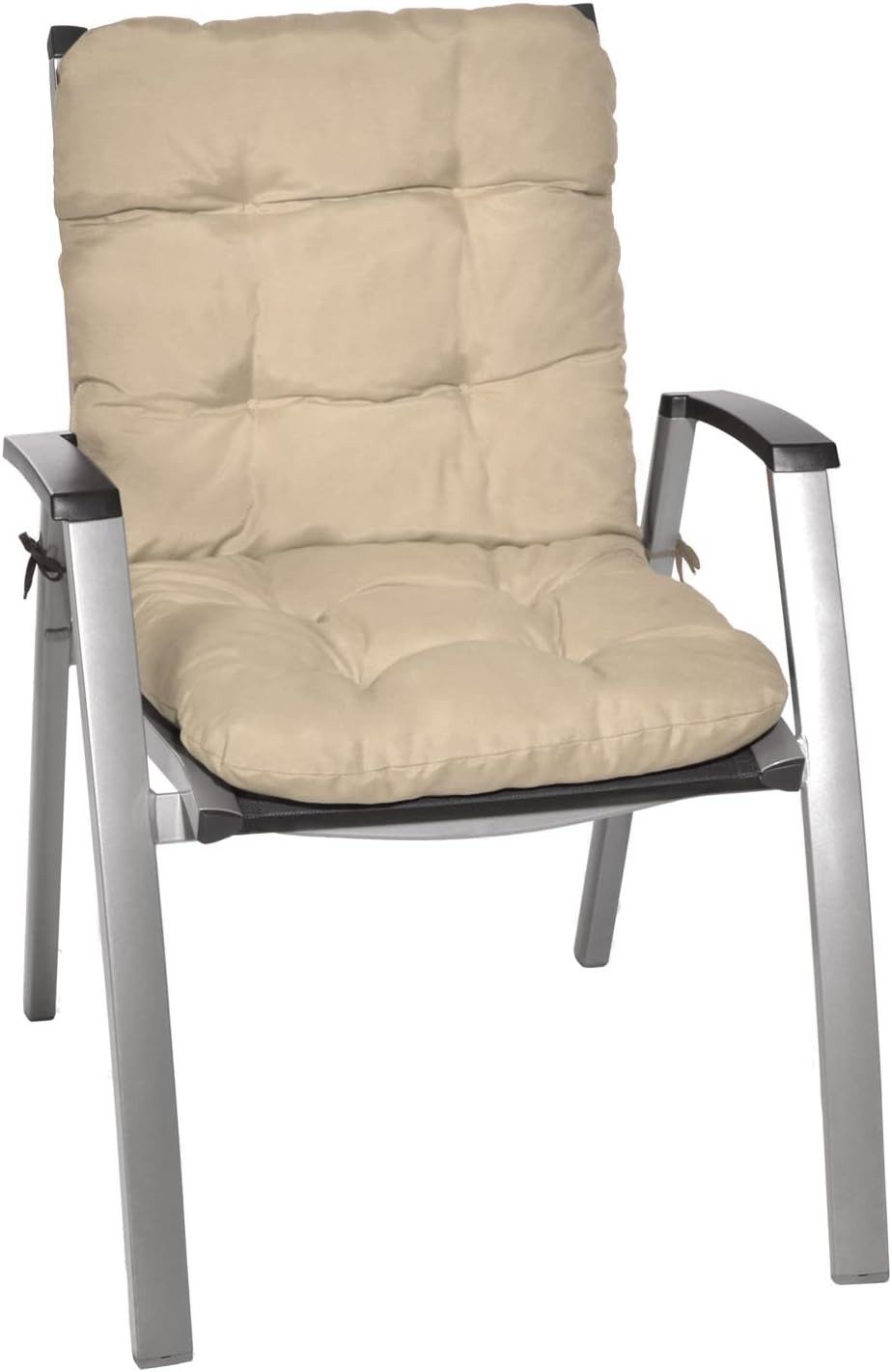 Beautissu Sitzauflage 6er Set Niedriglehner Auflagen Set Flair NL, 100x50x8cm, Natur, 6er Sitzkissen Niederlehner, Sitzpolster Gartenstuhl & Gartenmöbel