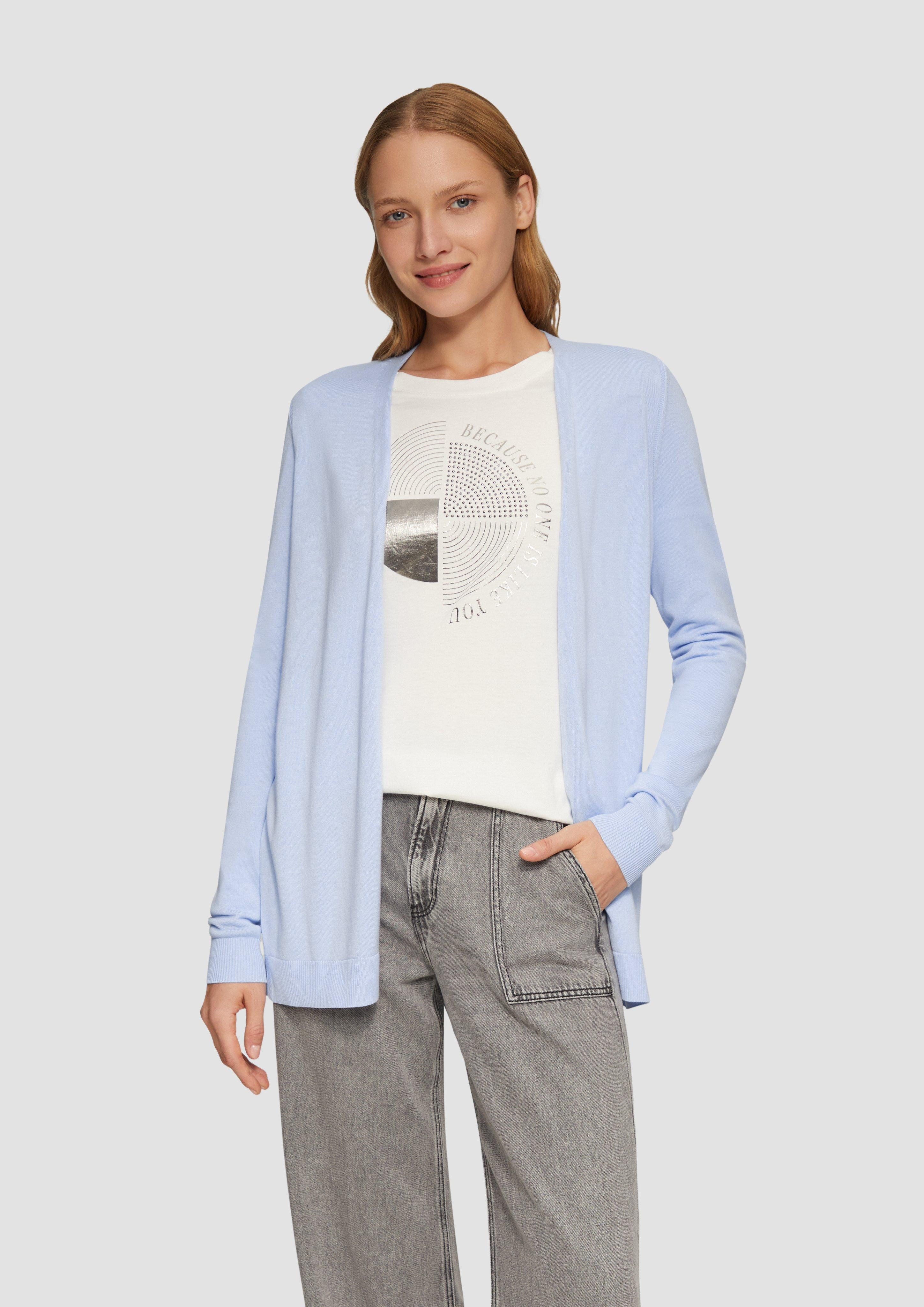 Strickjacke Offene Strickjacke aus Viskosemix