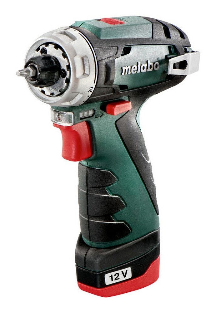 metabo Akku-Bohrschrauber PowerMaxx BS Basic, 12 V, 2 x 2 Ah Li-Ion im Kunststoffkoffer