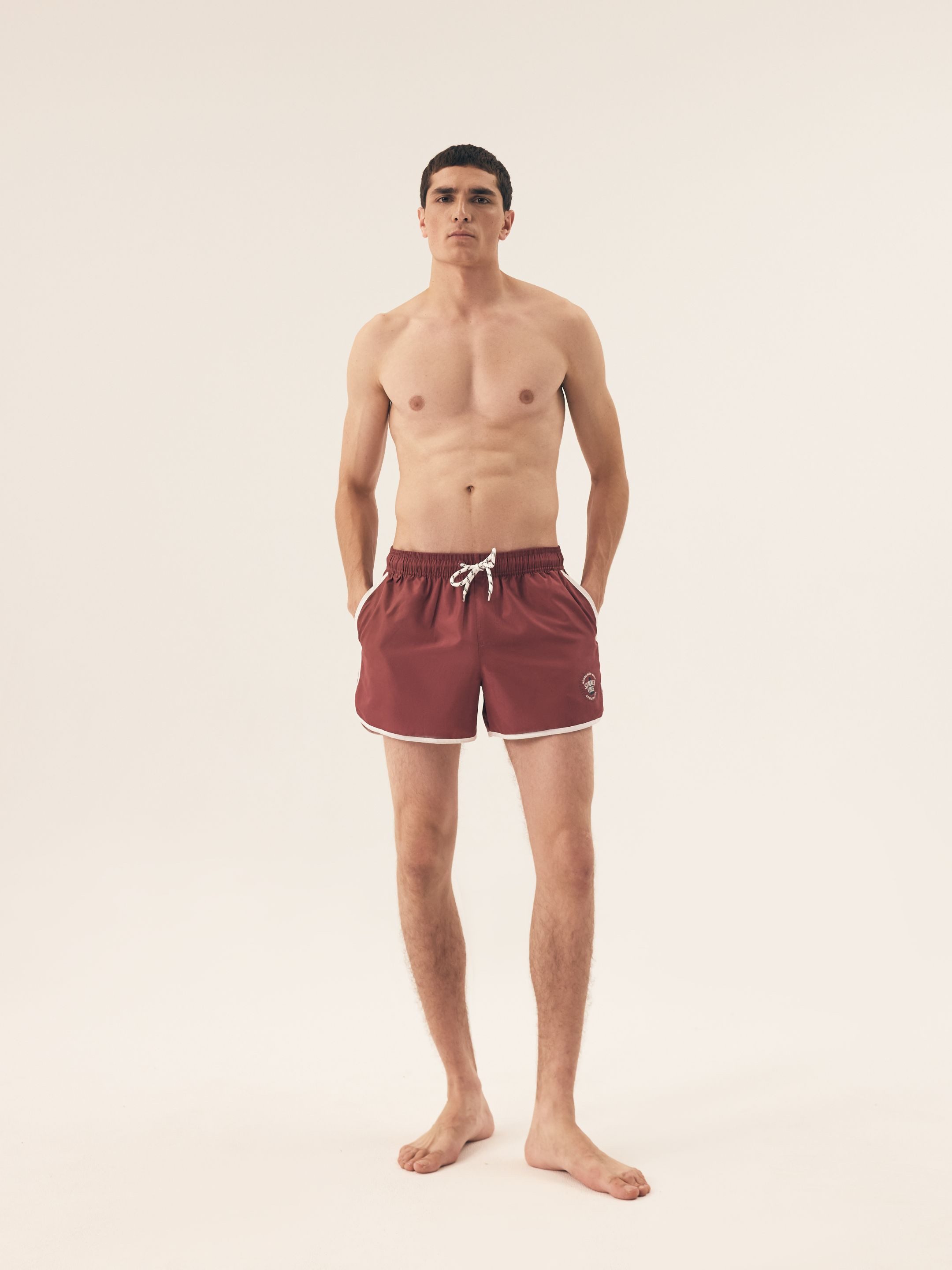 Henderson Badeshorts Badeboxer Bequeme leichtem Polyester im Retro Look Raven (1-St)