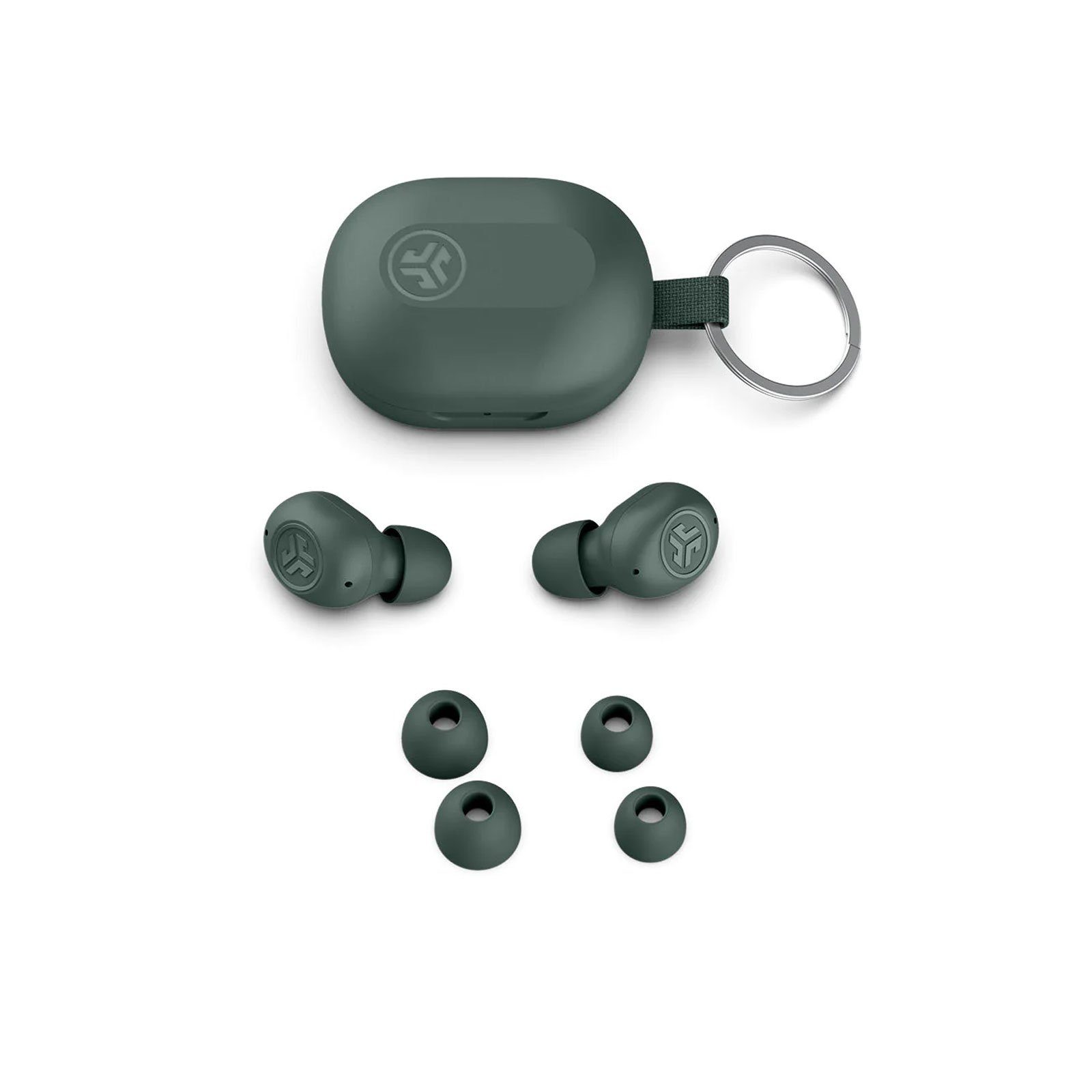 Earbuds Jlab Ladecase, In-Ear-Kopfhörer Mini Wireless Salbeigrau (TWS, True Schlüsselband) Bluetooth, JBuds