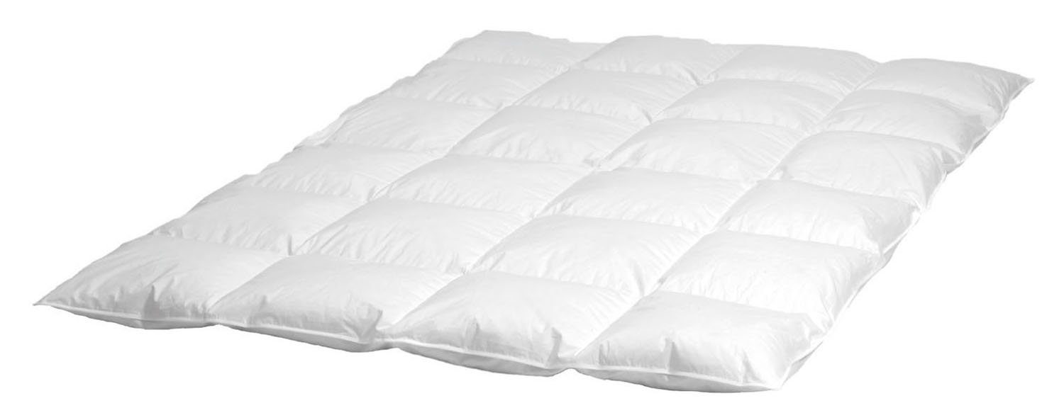 Bielefelder Bettfedern-Manufaktur Verse GmbH Daunenbettdecke GRÖNLAND, Kassettendecke, 155 cm x 220 cm, Füllung: Daunenfedern, Federn, Bezug: Baumwolle, atmungsaktiv