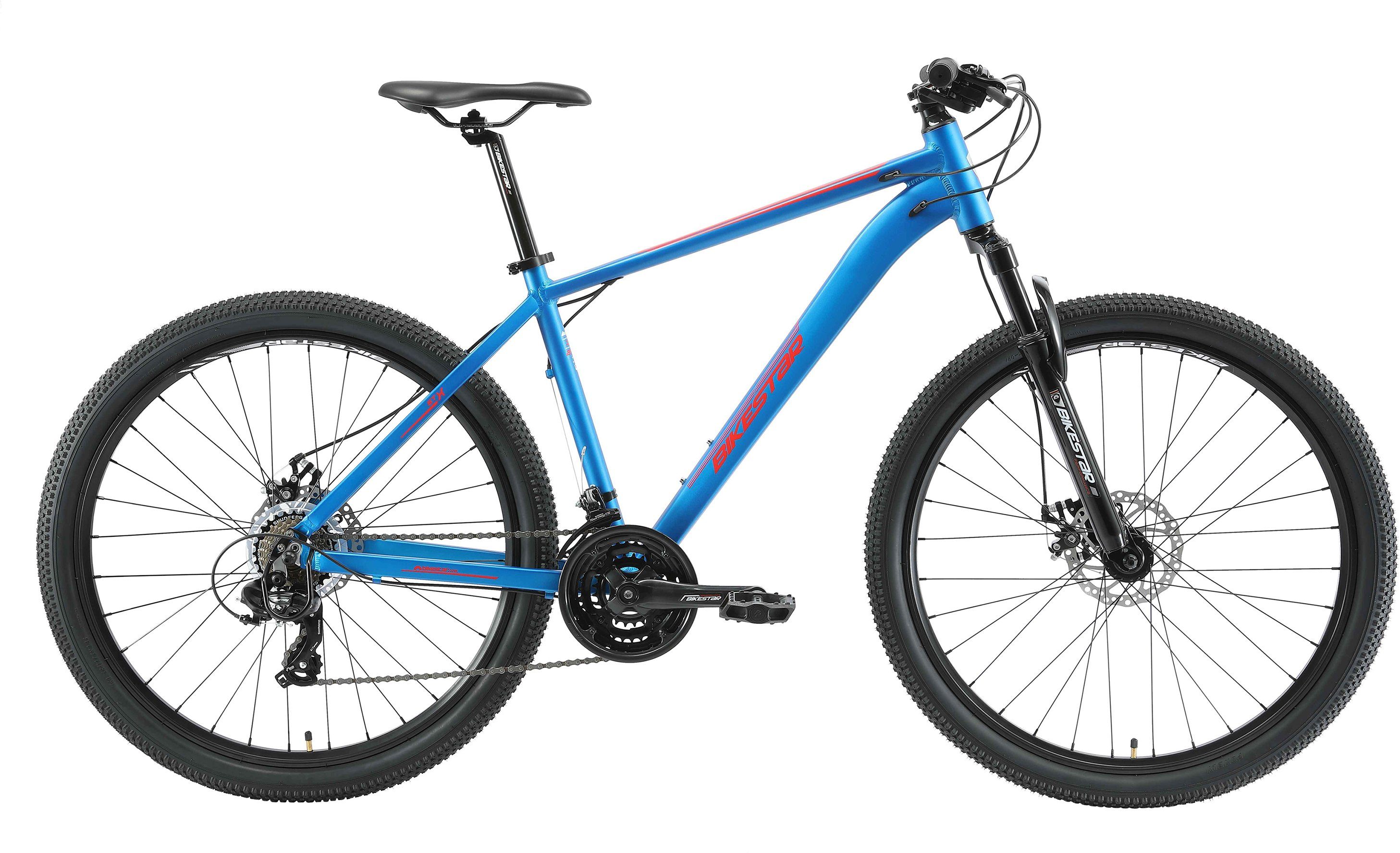 Bikestar Mountainbike, 21 Gang Shimano RD-TY300 Schaltwerk, Kettenschaltung, für Damen und Herren, Kettenschaltung