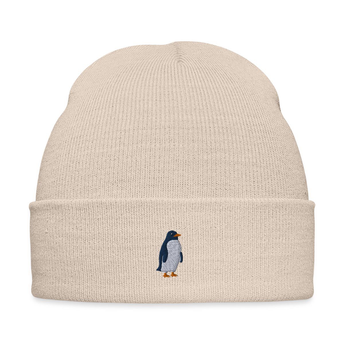 Beanie Kleiner Pinguin Stickerei Bestickte Wintermütze