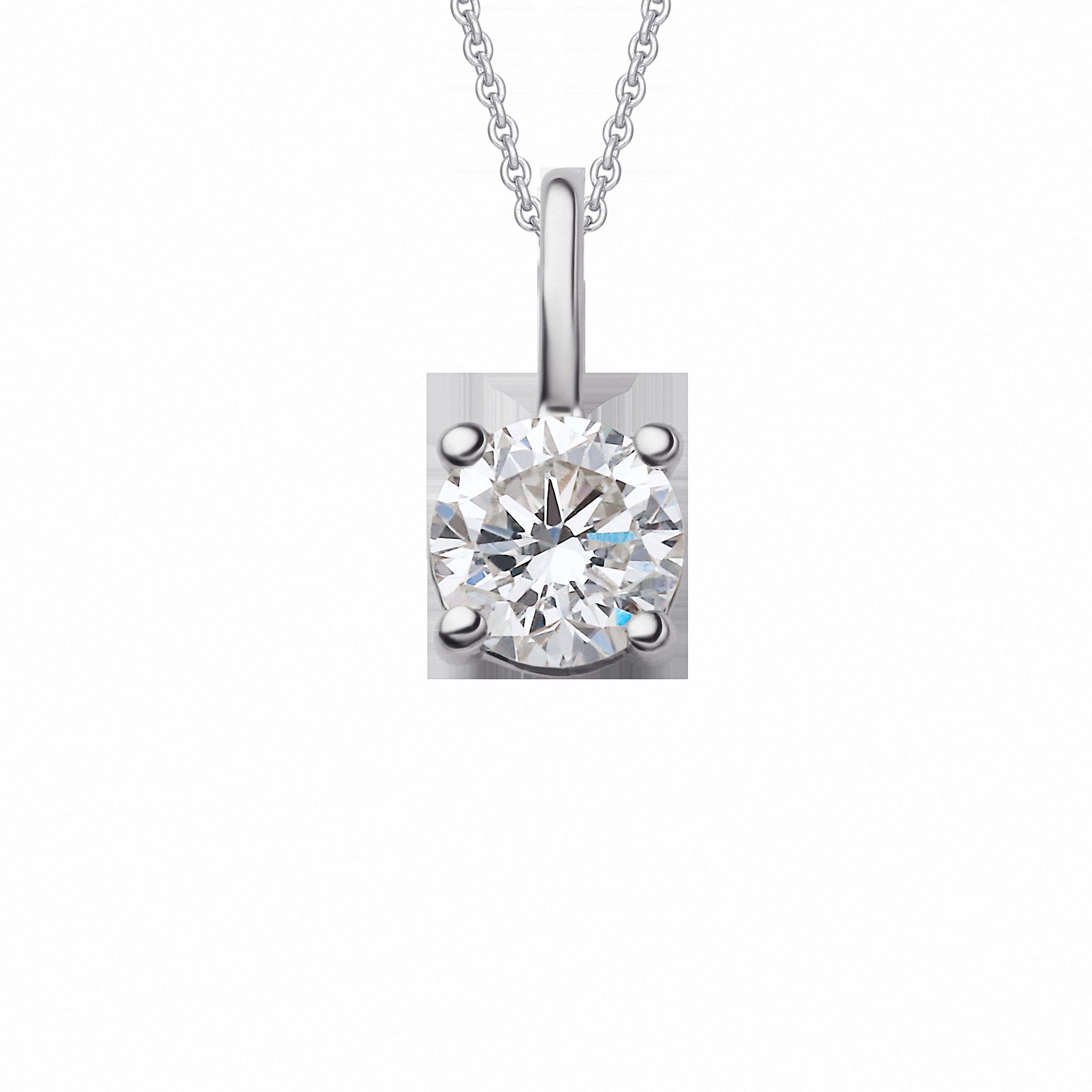 ONE ELEMENT Kettenanhänger 0.15 ct Diamant Brillant Anhänger aus 950 Platin, Damen Platin Schmuck | Kettenanhänger
