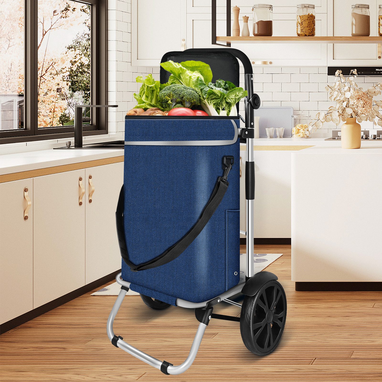 OKWISH Einkaufstrolley 3in1 Einkaufsrollwagen Einkaufsbeutel Einkaufswagen günstig online kaufen
