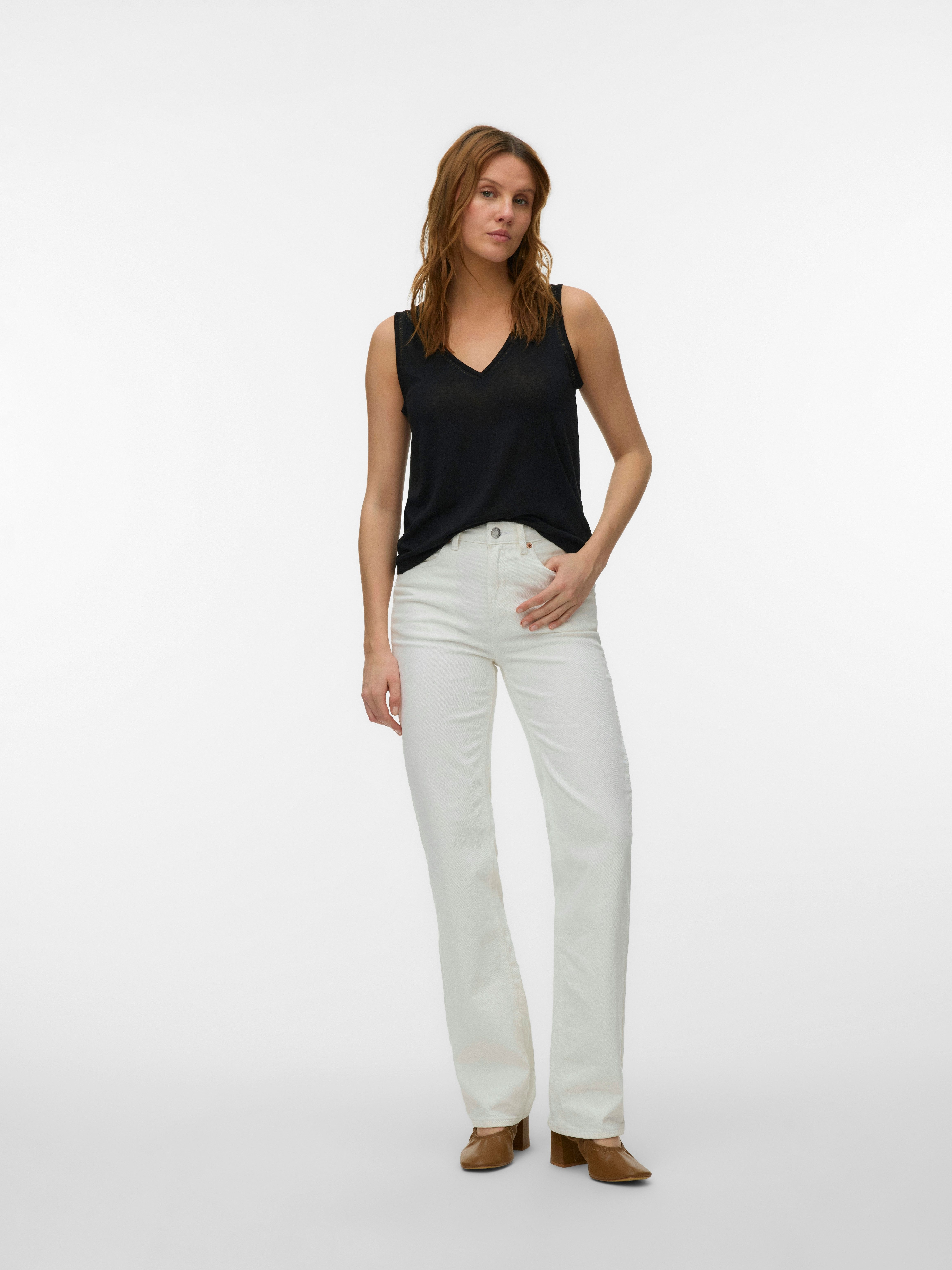 Vero Moda Shirttop VMGINA LACE TANK TOP JRS NOOS Viskosemischung – Bild 4 von 5