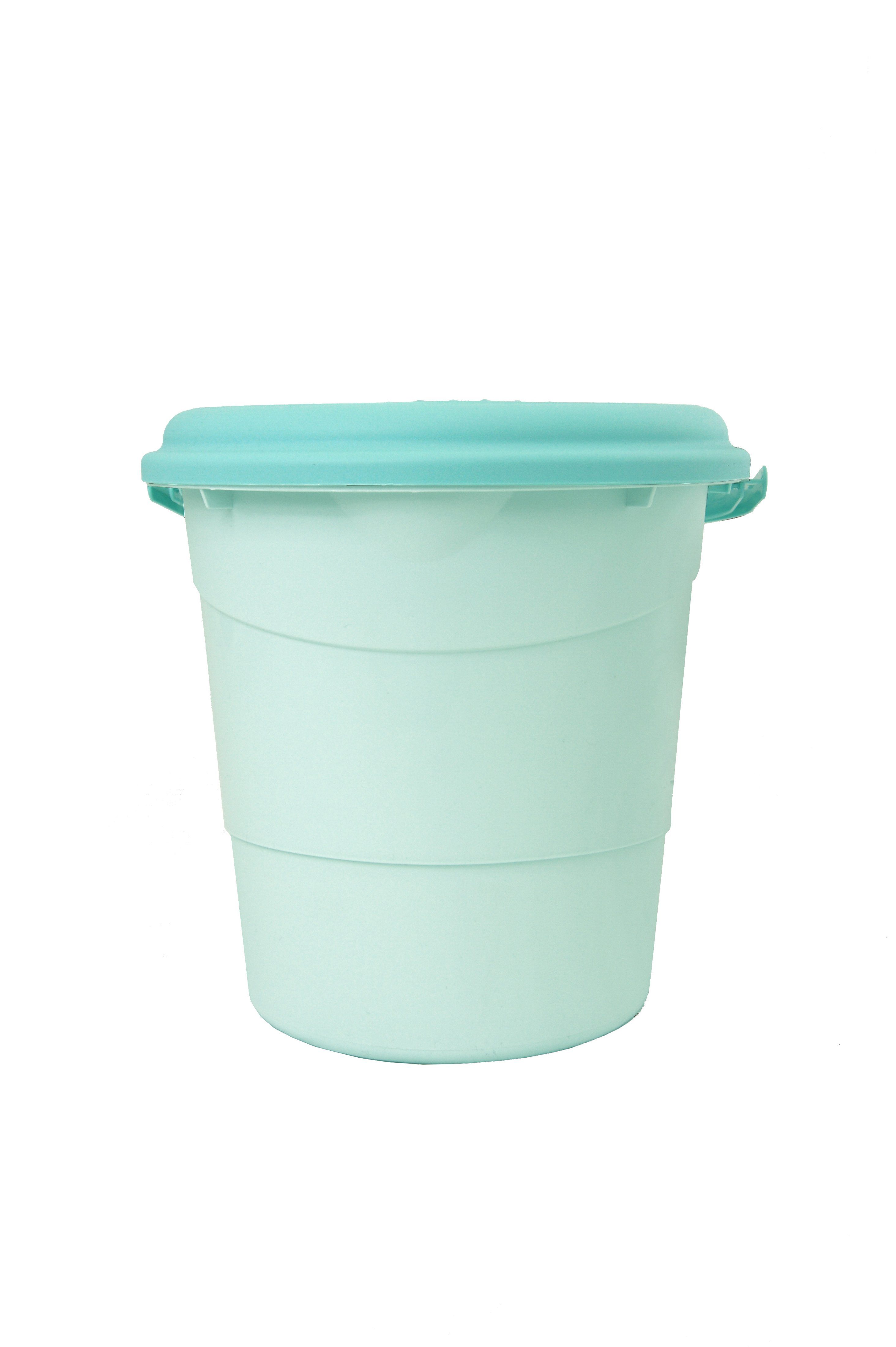KiNDERWELT Windeleimer Premium Baby Windeleimer aquamarin, kompakte Größe mit ausreichend Volumen mit Deckel und Tragegriff