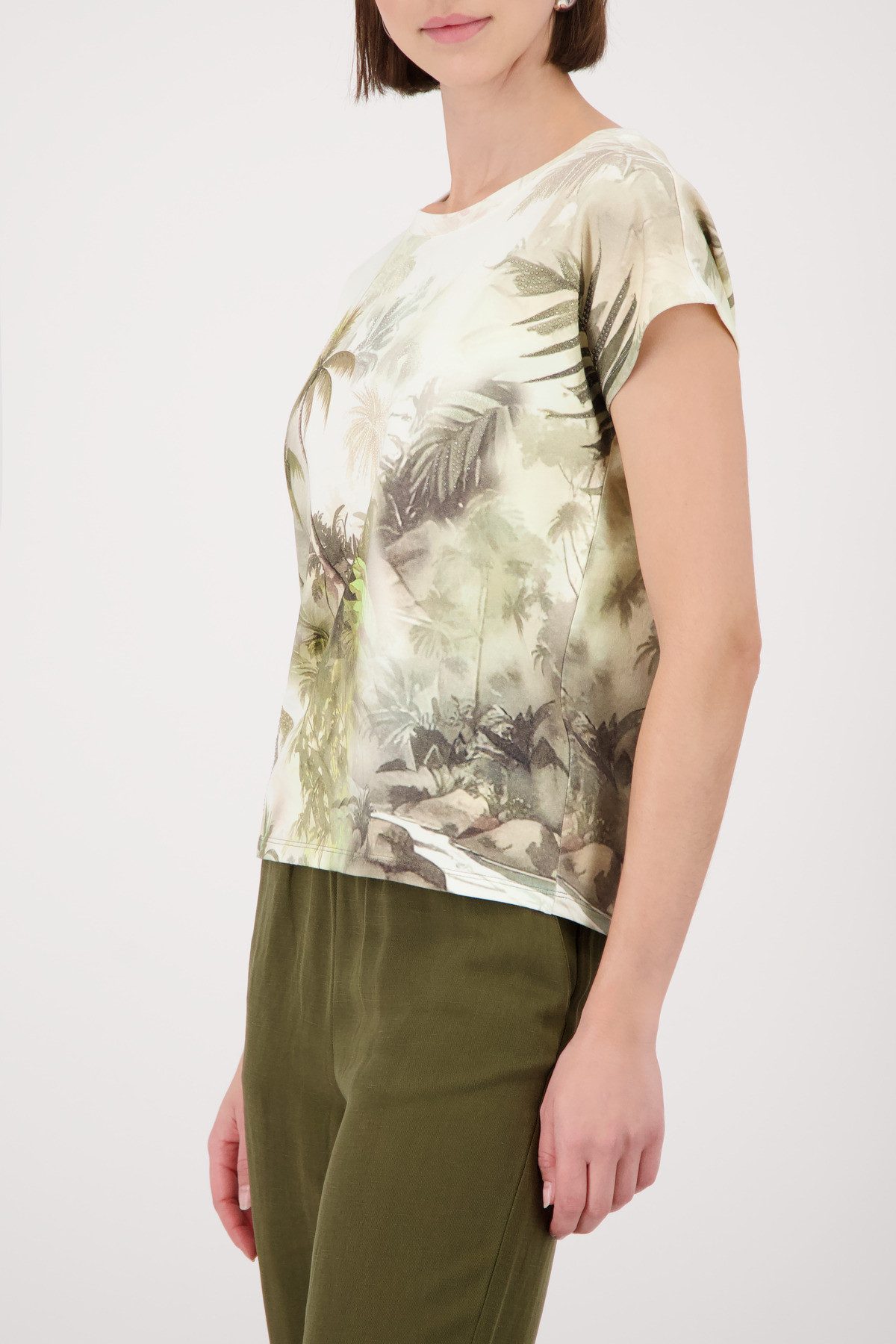 Monari T-Shirt Shirt Tropical Allover Regular fit mit tropischem Print