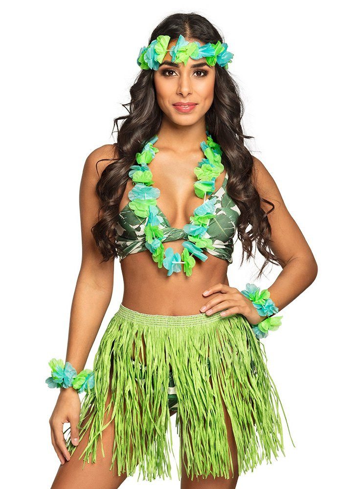 Boland Hawaii-Kostüm Strandkostüm Hawaii grün Karneval Faschingskostüm