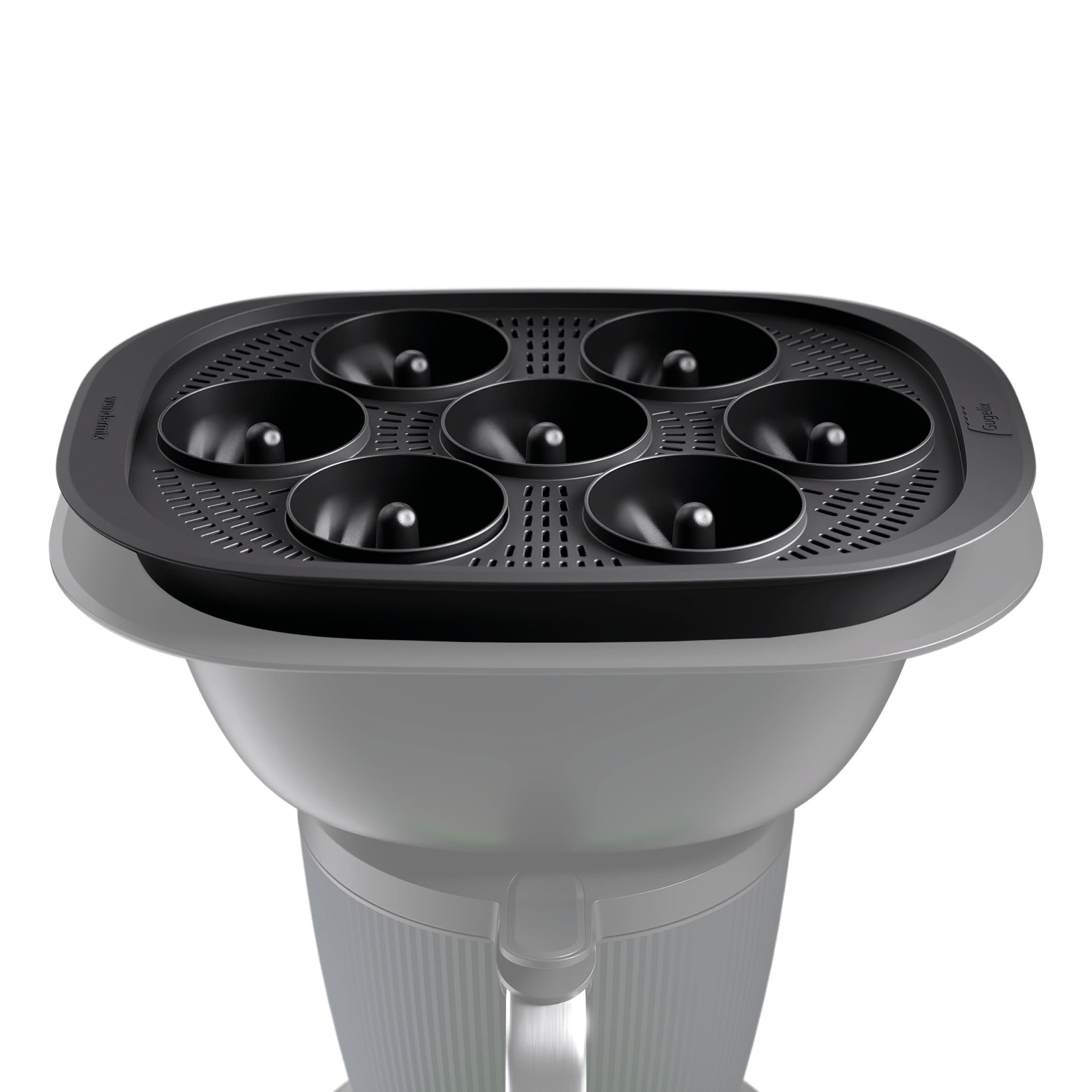 Wundermix Dampfgaraufsatz Gugelix® für Thermomix, Zubehör für TM7, TM6, TM5, TM31, Mini-Gugelhupfform für Varoma