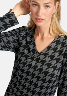 MYBC Jerseykleid Jersey-Kleid mit Hahnentritt-Design