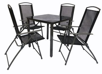 VCM Garten-Essgruppe 5-tlg Sitzgruppe Gartenmöbel Tisch Stühle Set 80S, (5-tlg)