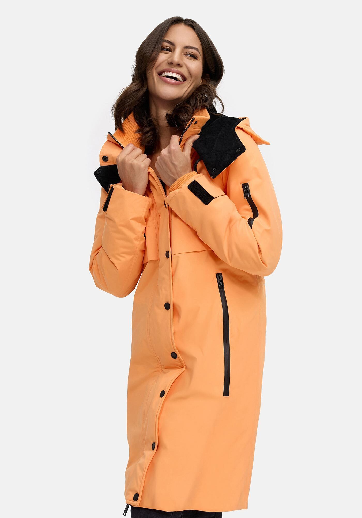 Marikoo Winterjacke Anoukaa langer Parka mit abnehmbarer Kapuze