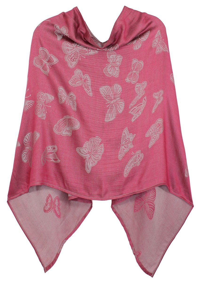 dy_mode Blusenponcho Schmetterlinge Muster Damen Poncho günstig online kaufen