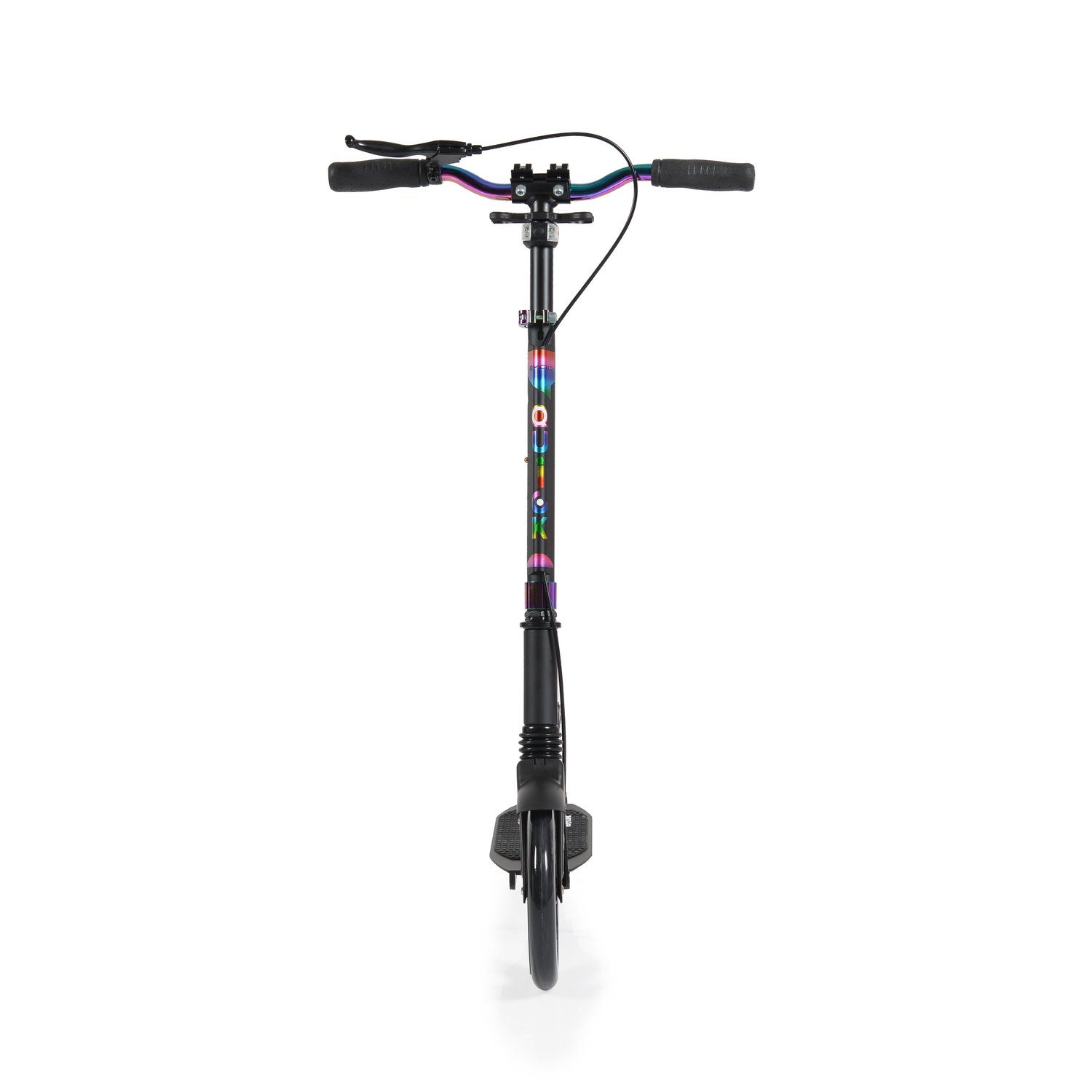 Byox Cityroller Kinderroller Quick klappbar, Handbremse, Seitenständer, LED-Scheinwerfer