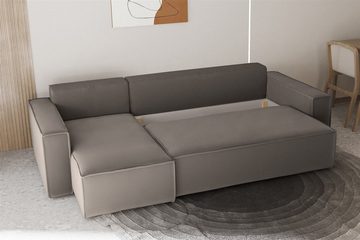 Fun Möbel Ecksofa Ecksofa MARIS mit Ottomane in Stoff Swing, mit Schlaffunktion, Rundumbezug