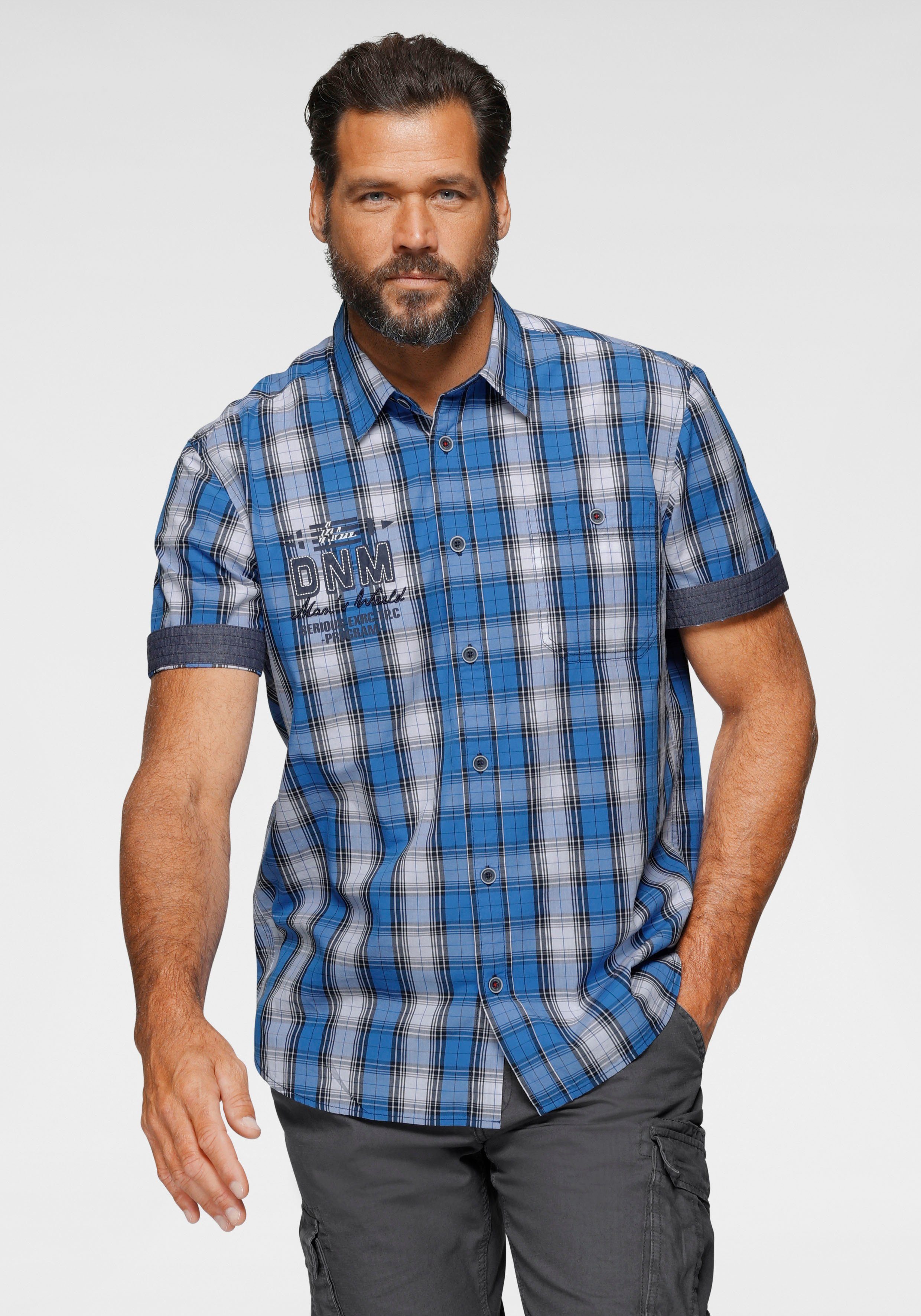 Man's World Kurzarmhemd mit Print und günstig online kaufen