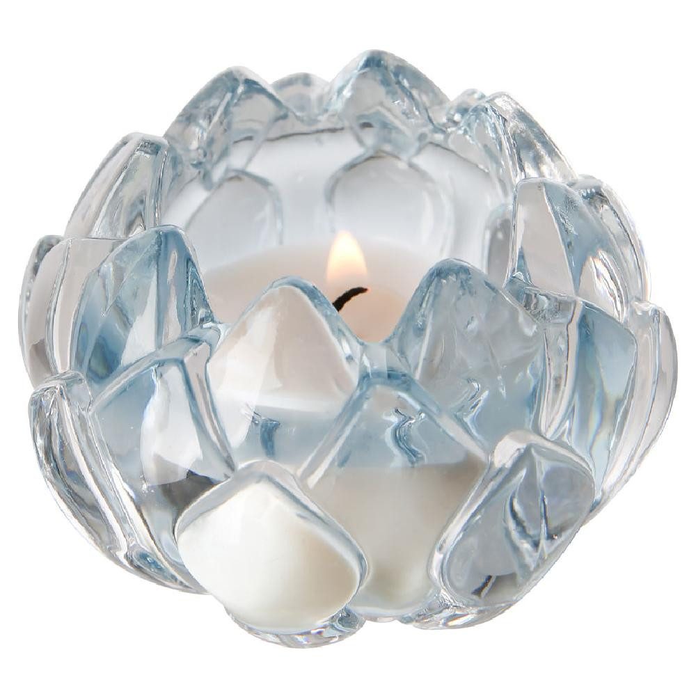 Fink Kerzenhalter Teelichthalter Lotta Lotusblüte Glas Mint