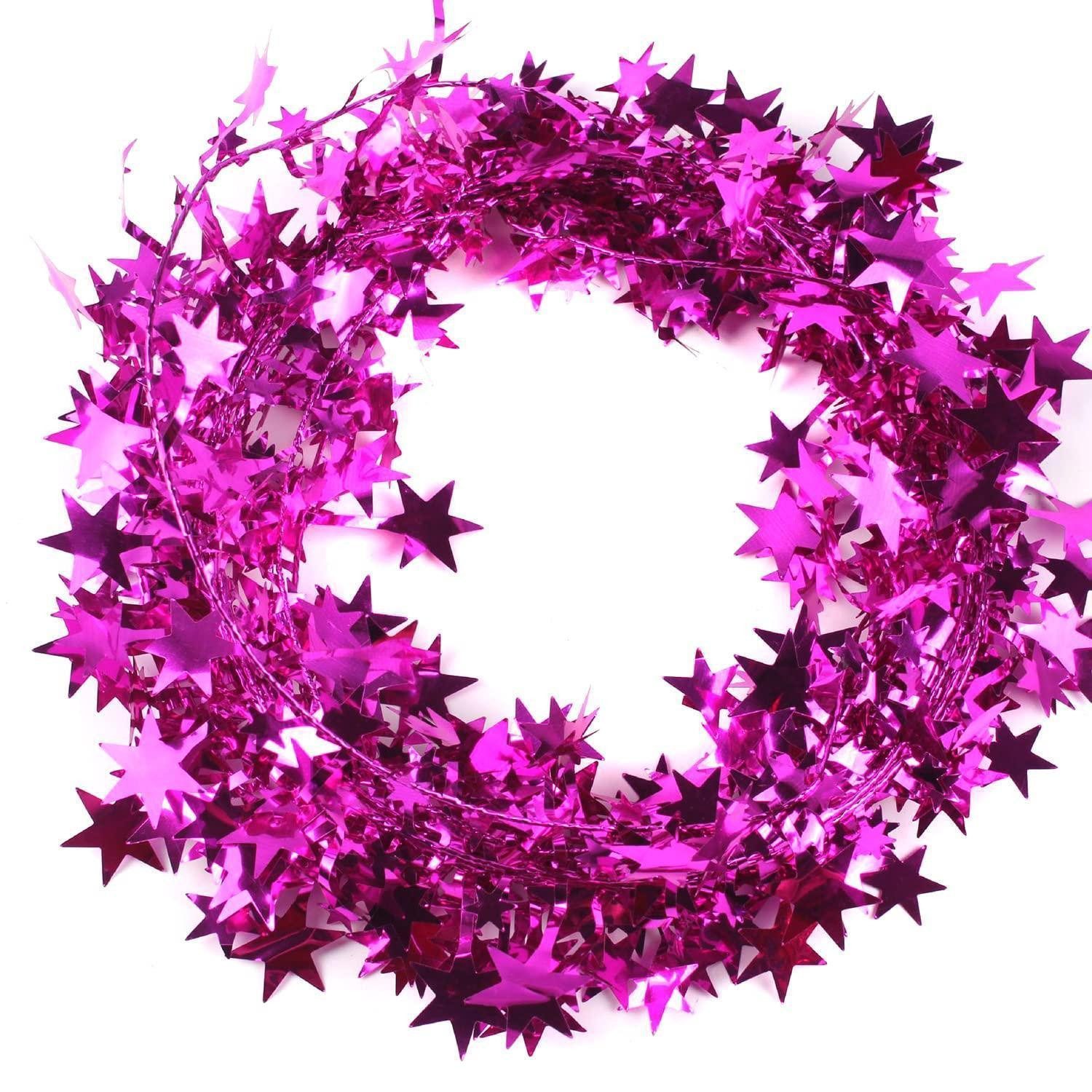 LuxusKollektion Girlanden Lametta-Girlande 10er-Set 7,5m Rosenrot