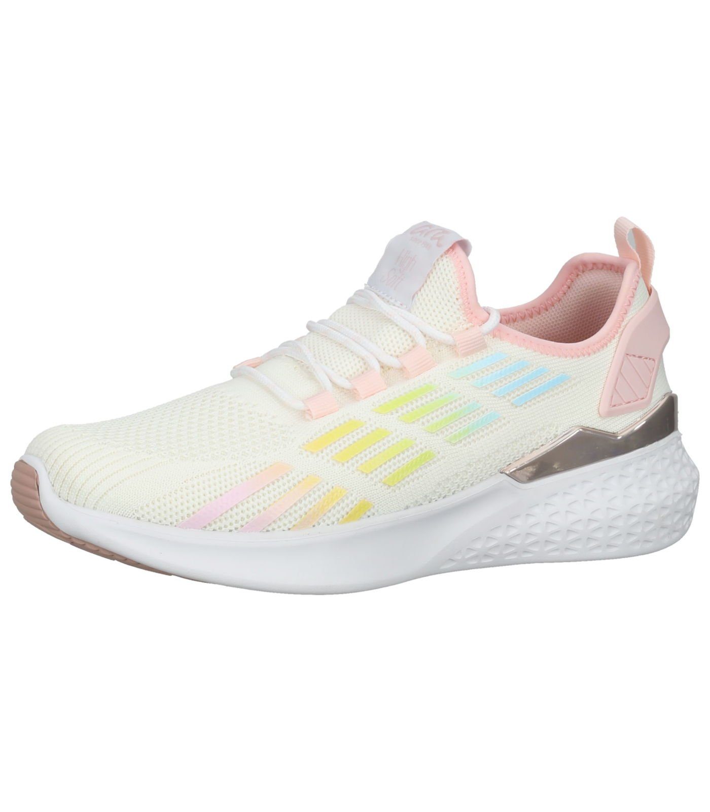 Ara Sneaker Lederimitat Sneaker Weiß Rosa