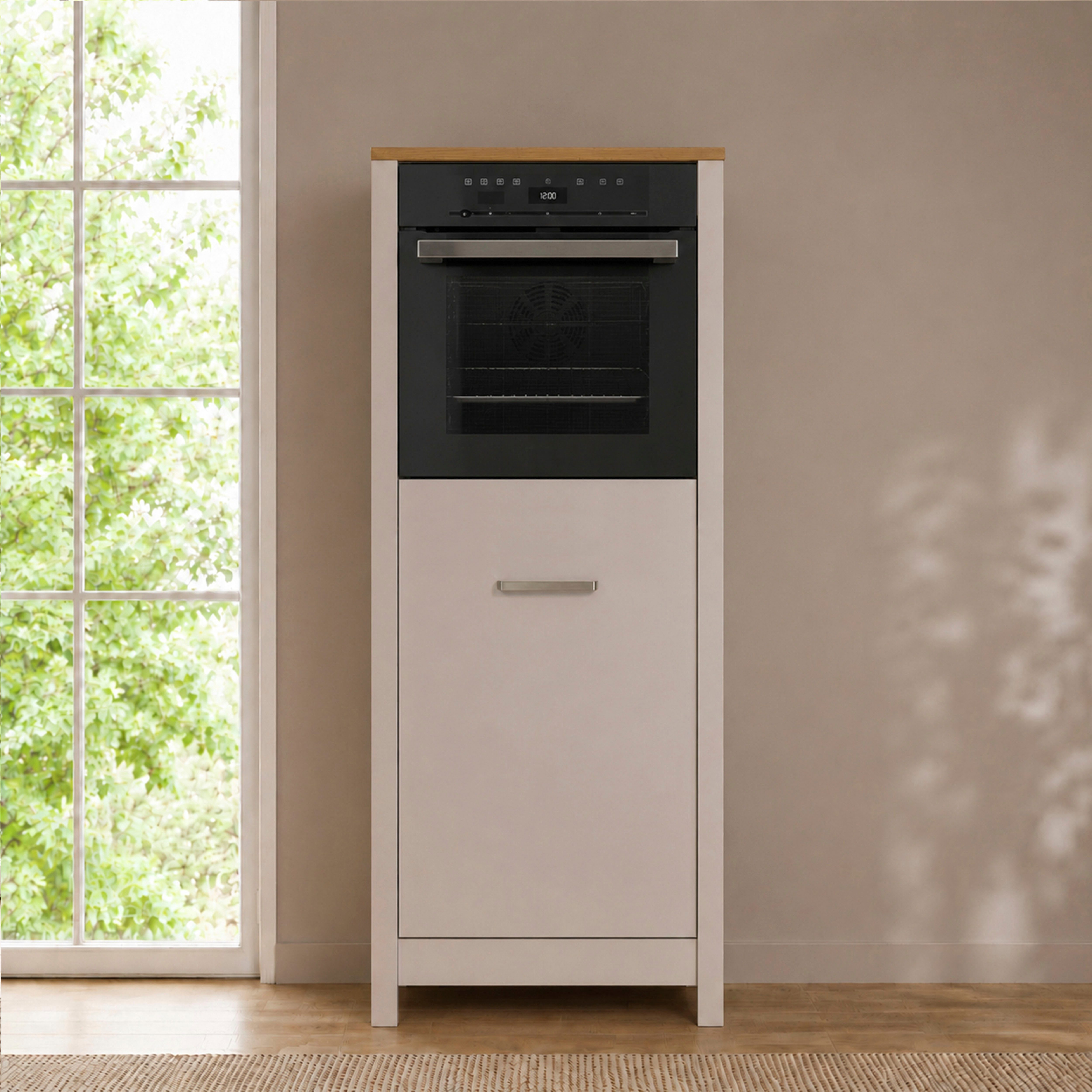 Inter Link Backofen/Kühlumbauschrank Pienza, Küchenschrank, Backofenschrank, Kühlschrankintegration (1-St) Backofen & Kühlschrank, Softclose, Füße höhenverstellbar, 70x60x167