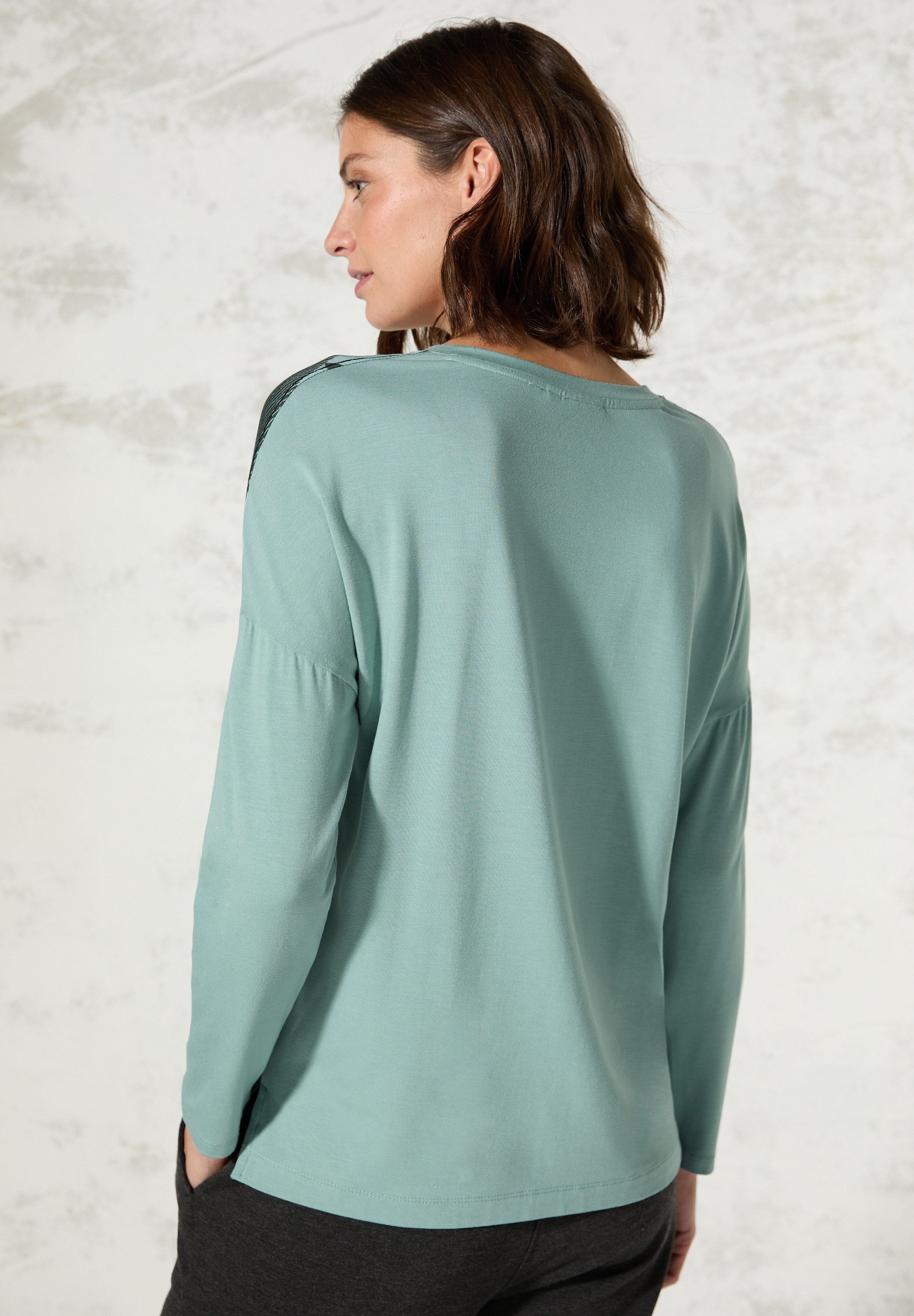 Cecil Langarmshirt mit V-Ausschnitt günstig online kaufen