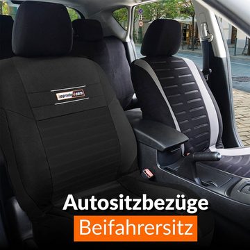 Upgrade4cars Autositzbezug Fahrersitz oder Beifahrersitz Universal, 2-teilig, Auto-Sitzschoner Vordersitz, Auto-Zubehör