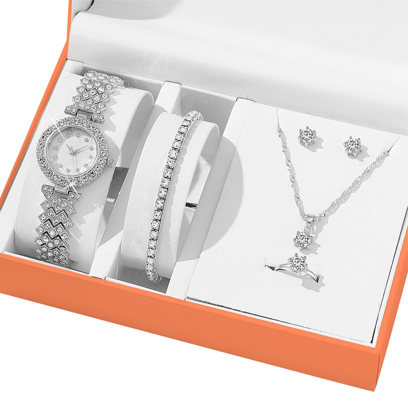 MODFU Quarzuhr 5er Damen Schmuck Set günstig online kaufen