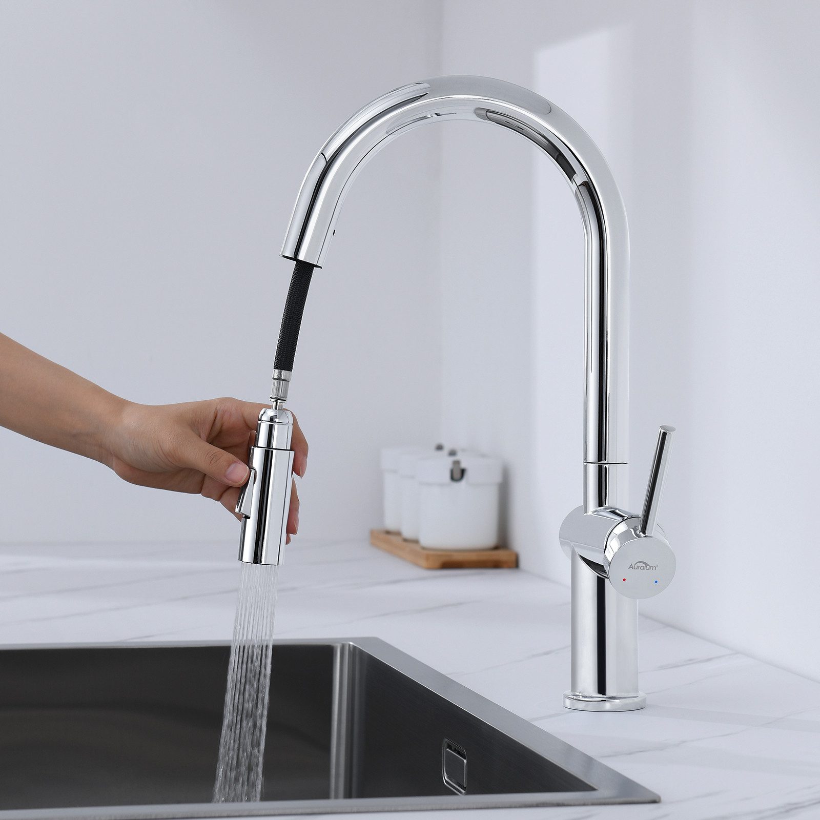 Auralum Max Küchenarmatur 360° Spültischarmatur Wasserhahn günstig online kaufen