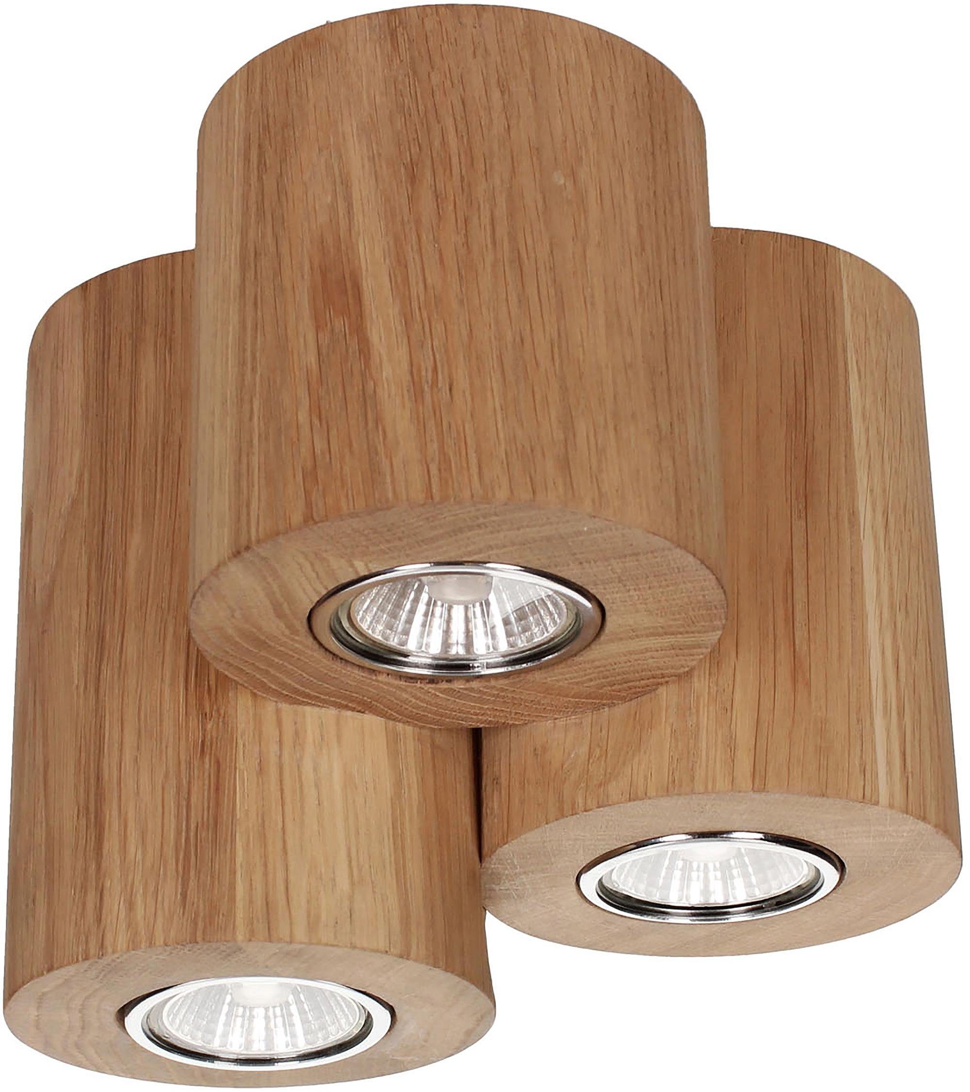 SPOT Light LED Deckenleuchte WOODDREAM, LED wechselbar, LED Deckenlampe,  FSC®-zertifiziertes Eichenholz | Deckenstrahler