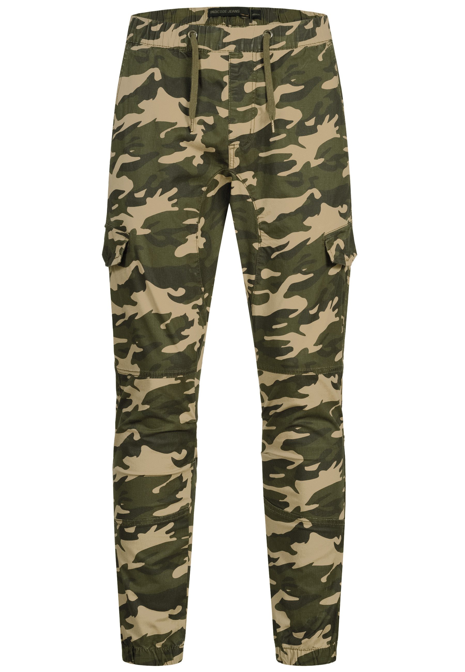 Indicode Stoffhose Herren INPillus Jogger-Pant mit elastischem Bund und Kordelzug