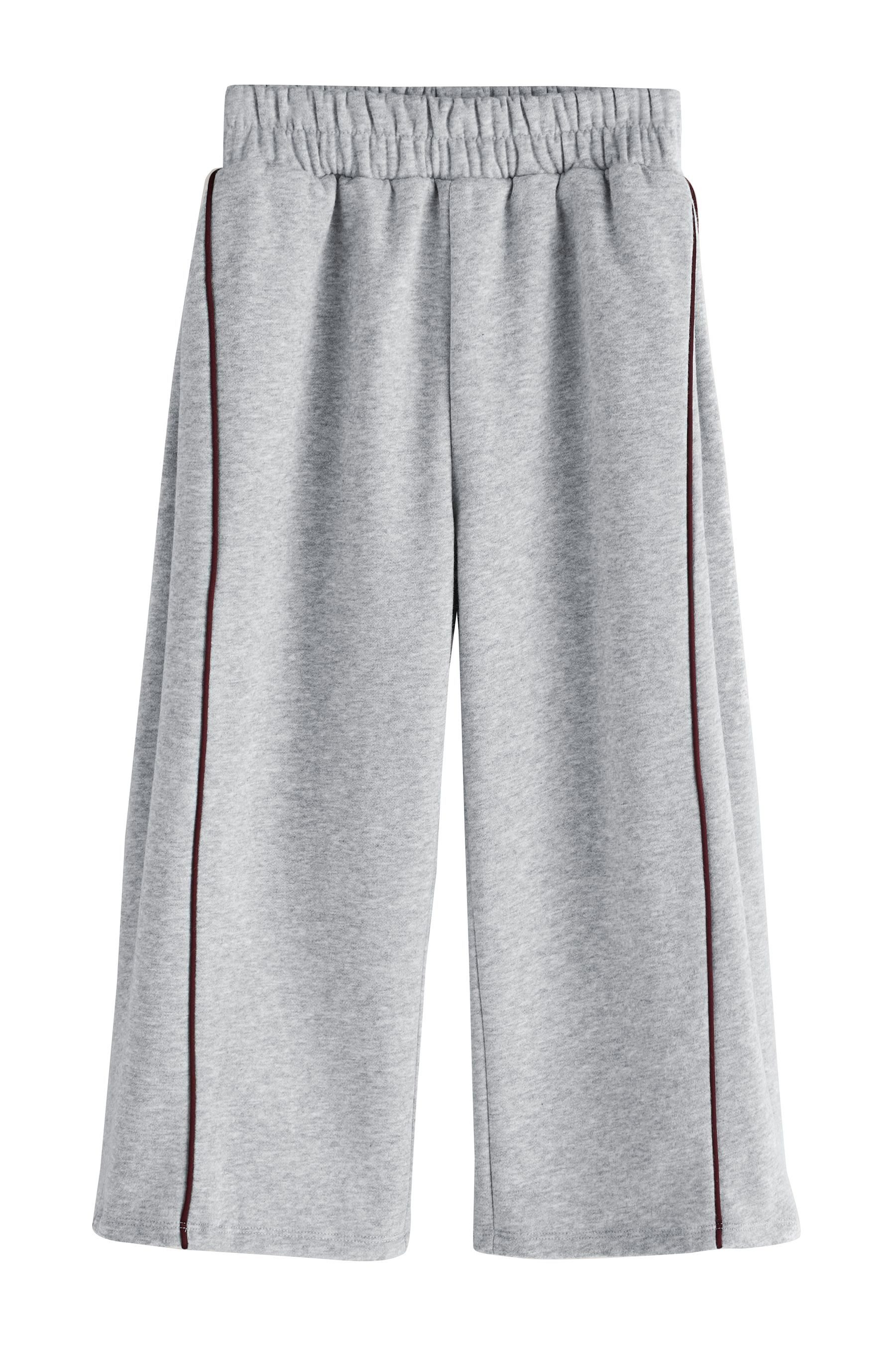 Next Palazzohose Jogginghose mit weitem Bein und Seitenfalte (1-tlg)