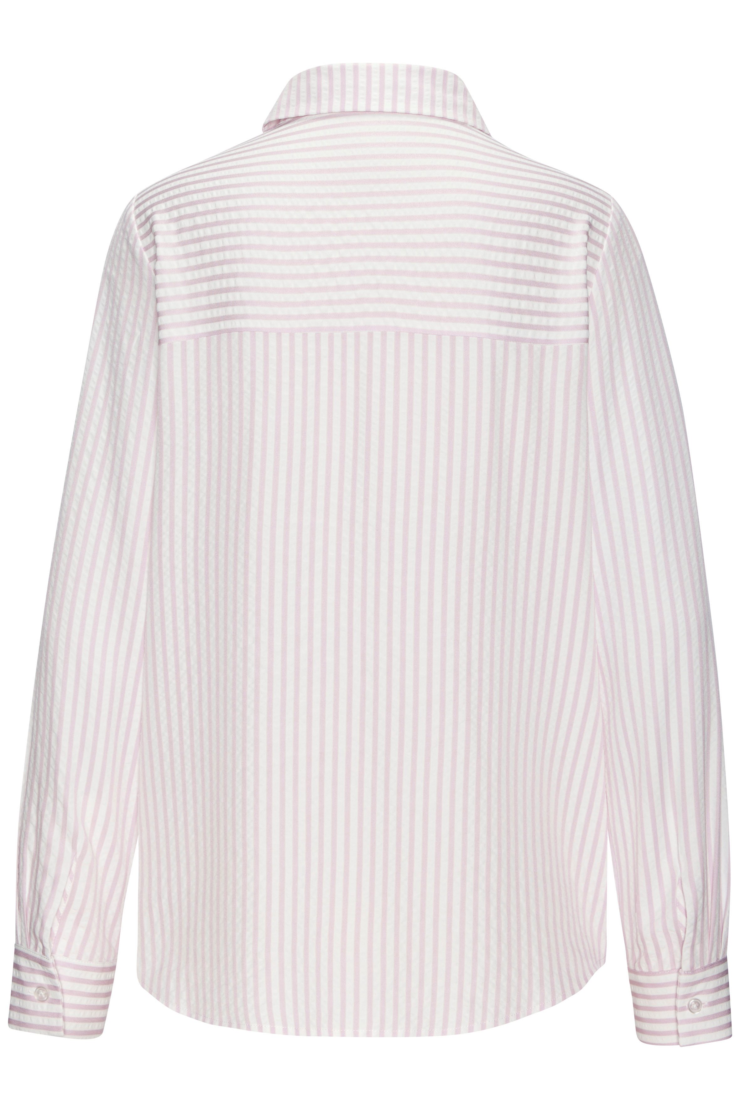 Vivance Hemdbluse aus bügelfreier Strukturware, Damenbluse mit Streifenmuster