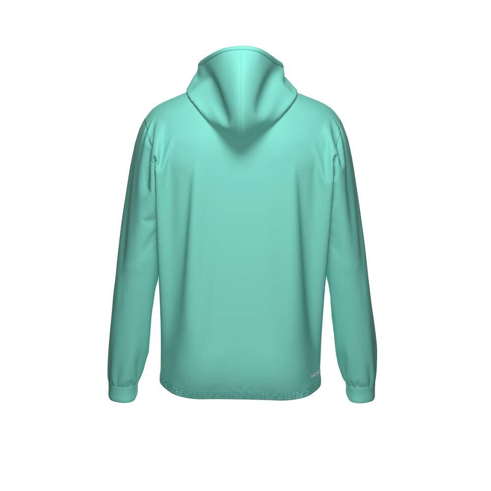 Head Kapuzenpullover Topspin Hoodie (Half-Zip, 100% Polyester) 2026 türkis/weiss Herren