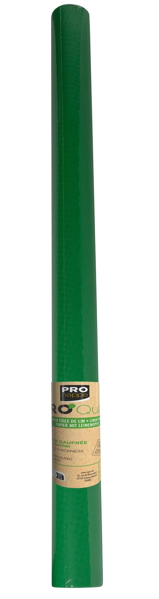 PROnappe Tischband 9x Tischdecke Rolle, Papier, Leineneffekt 1,18x20m Tannengrün R802018I, Nappes rouleaux papier gaufré