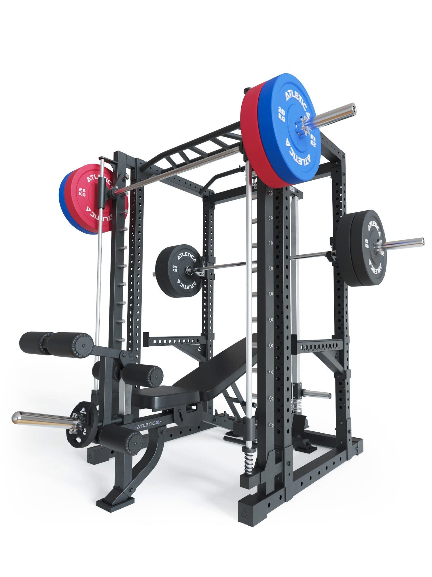 ATLETICA Power Rack R7-Forge mit Plate Load Gewichte und Smith Machine