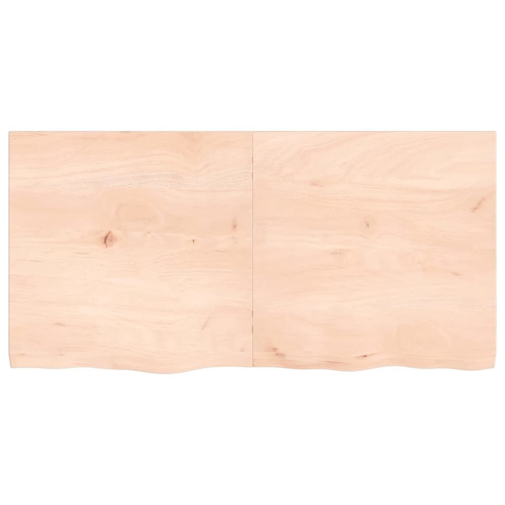 furnicato Tischplatte 120x60x(2-4) cm Eiche Massivholz Unbehandelt