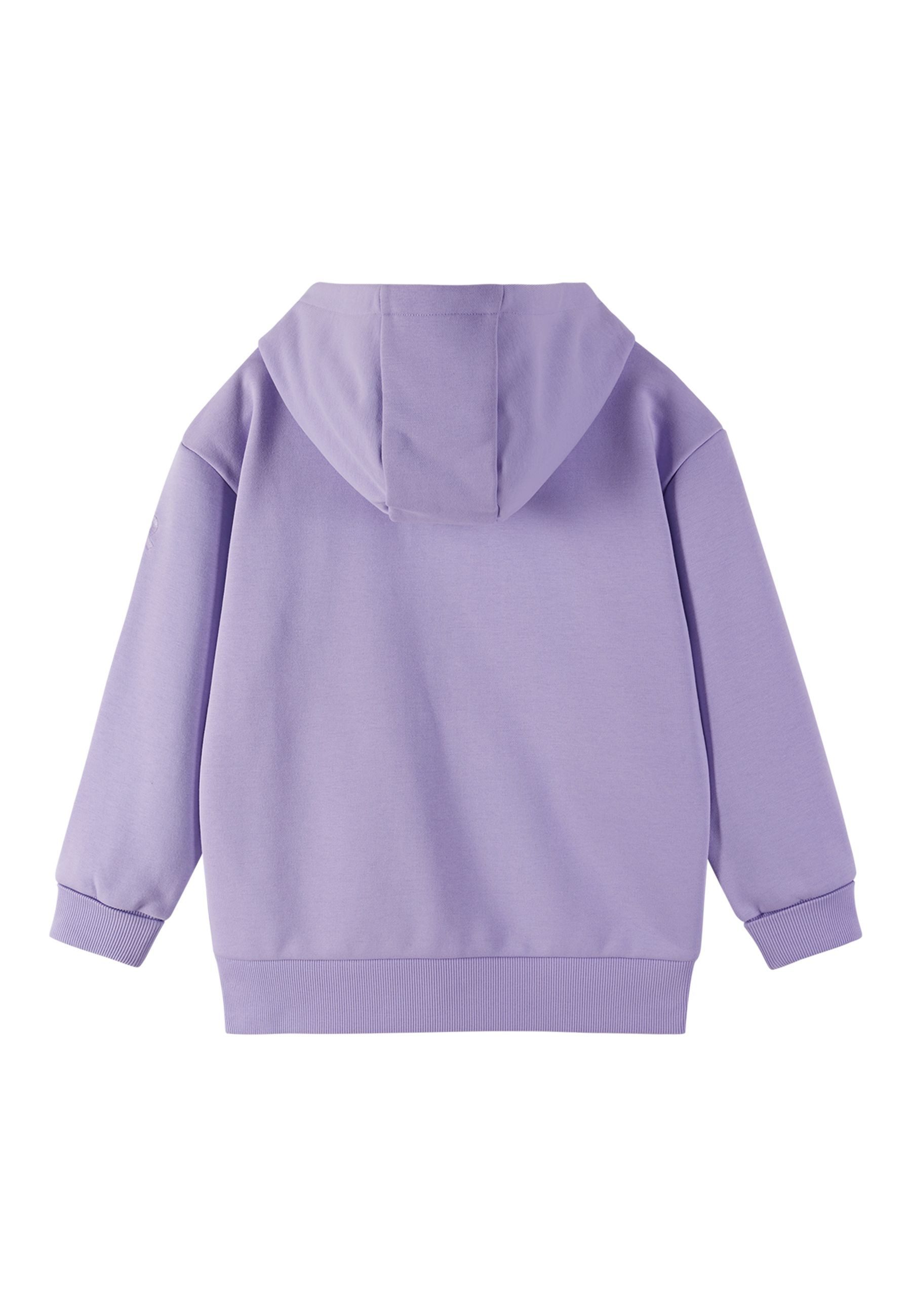 reima Sweatshirt HUPPURI Sweatjacke mit Kapuze mit Kapuze und elastischen Säumen