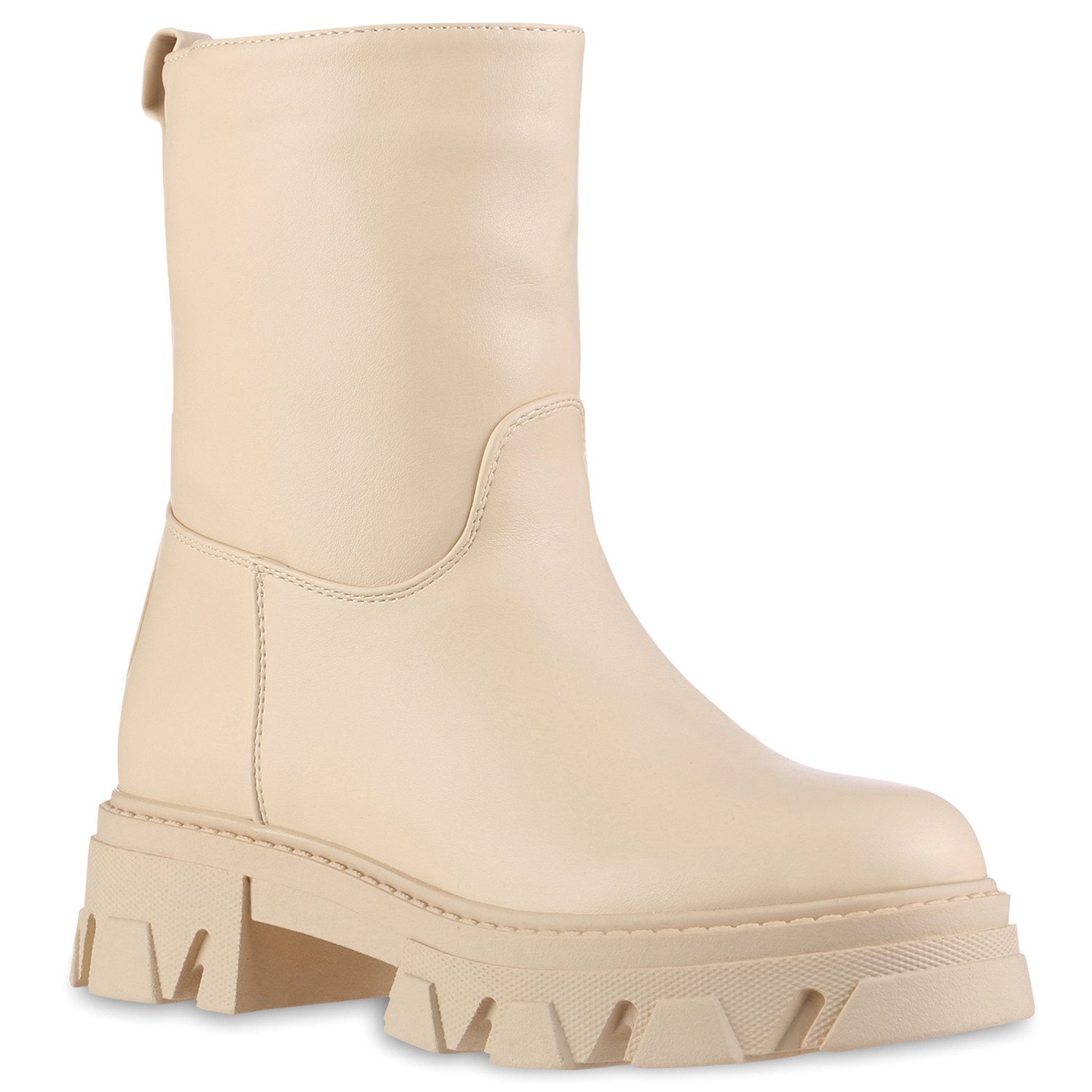 VAN HILL 837849 Plateaustiefelette Damen Plateau Ботинки Stiefeletten Blockabsatz Profil-Sohle