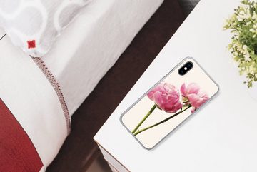MuchoWow Handyhülle Blumen - Blüte - Rosa, Handyhülle Apple iPhone Xs, Smartphone-Bumper, Print, Handy