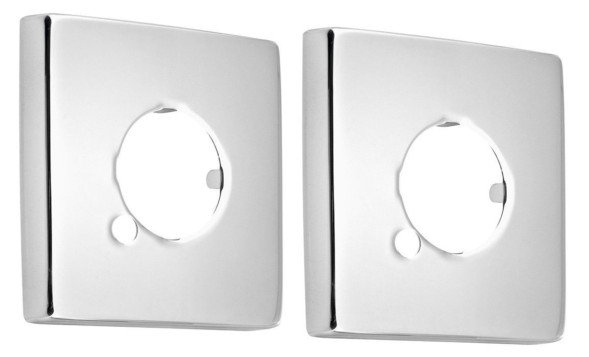 Sapho Sanitär-Installationsset Quadratische Rosette 60/25mm, Höhe 10mm, Chrom, Sapho-RS331