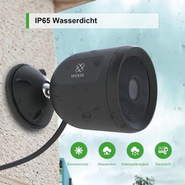WOOX WOOX R9044 Smart Outdoor 2MP Kamera kabelgebunden, WiFi & LAN Smart Home Kamera (1-tlg., Woox Überwachungskamera Outdoor, Schwenkbare WLAN IP Kamera)