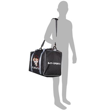 BAY-Sports Sporttasche Sporttasche für Kinder Karate schwarz/grau 50 cm