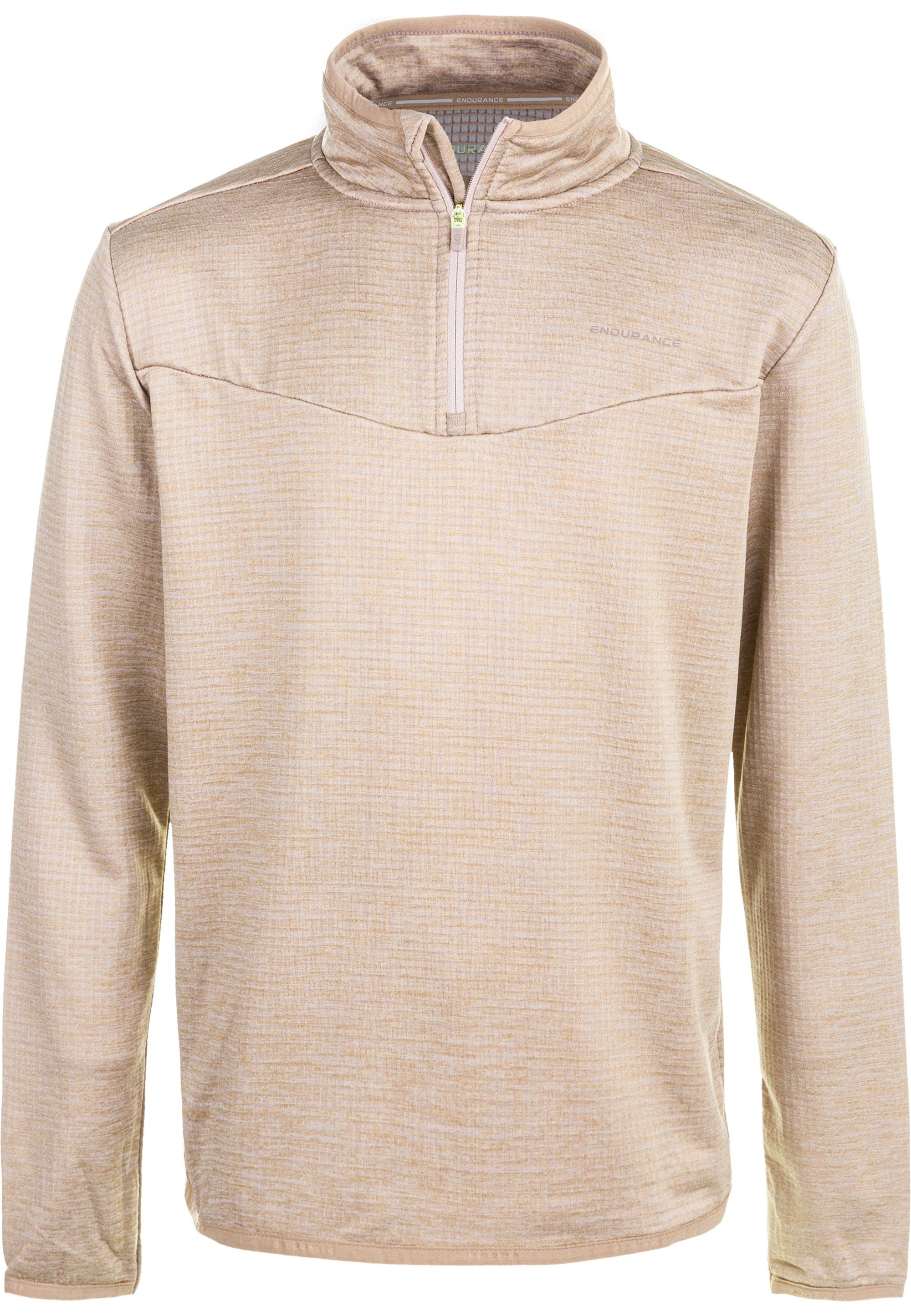 hochabschließendem beige-meliert ENDURANCE Ledger Jr. mit Strickpullover Kragen