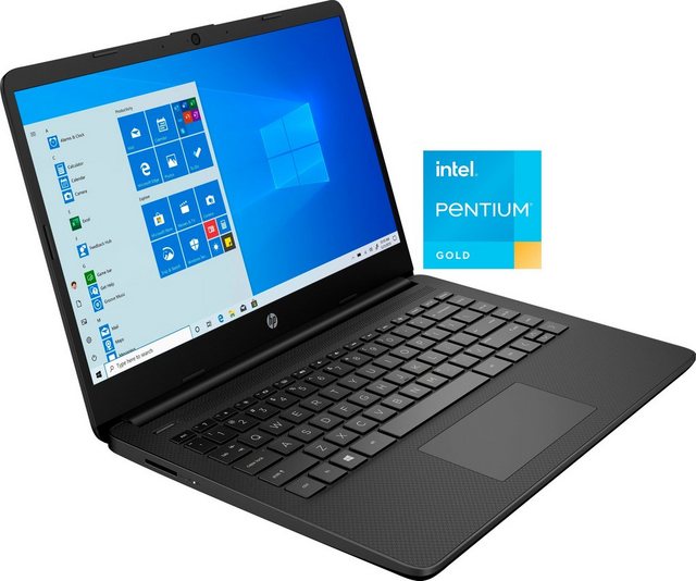HP 14s dq2222n Notebook (35,6 cm 14 Zoll, Intel Pentium Gold 7505, HD Graphics, 256 GB SSD, Kostenloses Upgrade auf Windows 11, sobald verfügbar)  - Onlineshop OTTO