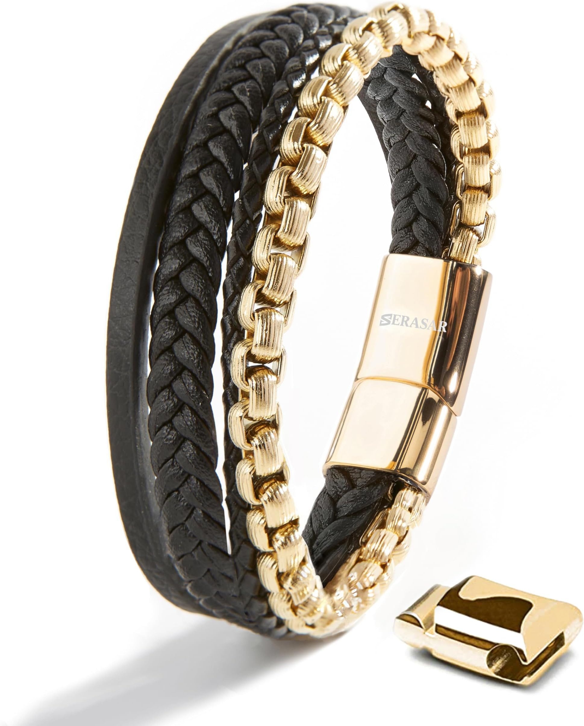 SERASAR Armband Premium Echtlederarmband für Männer [Hero], Länge durch zus günstig online kaufen