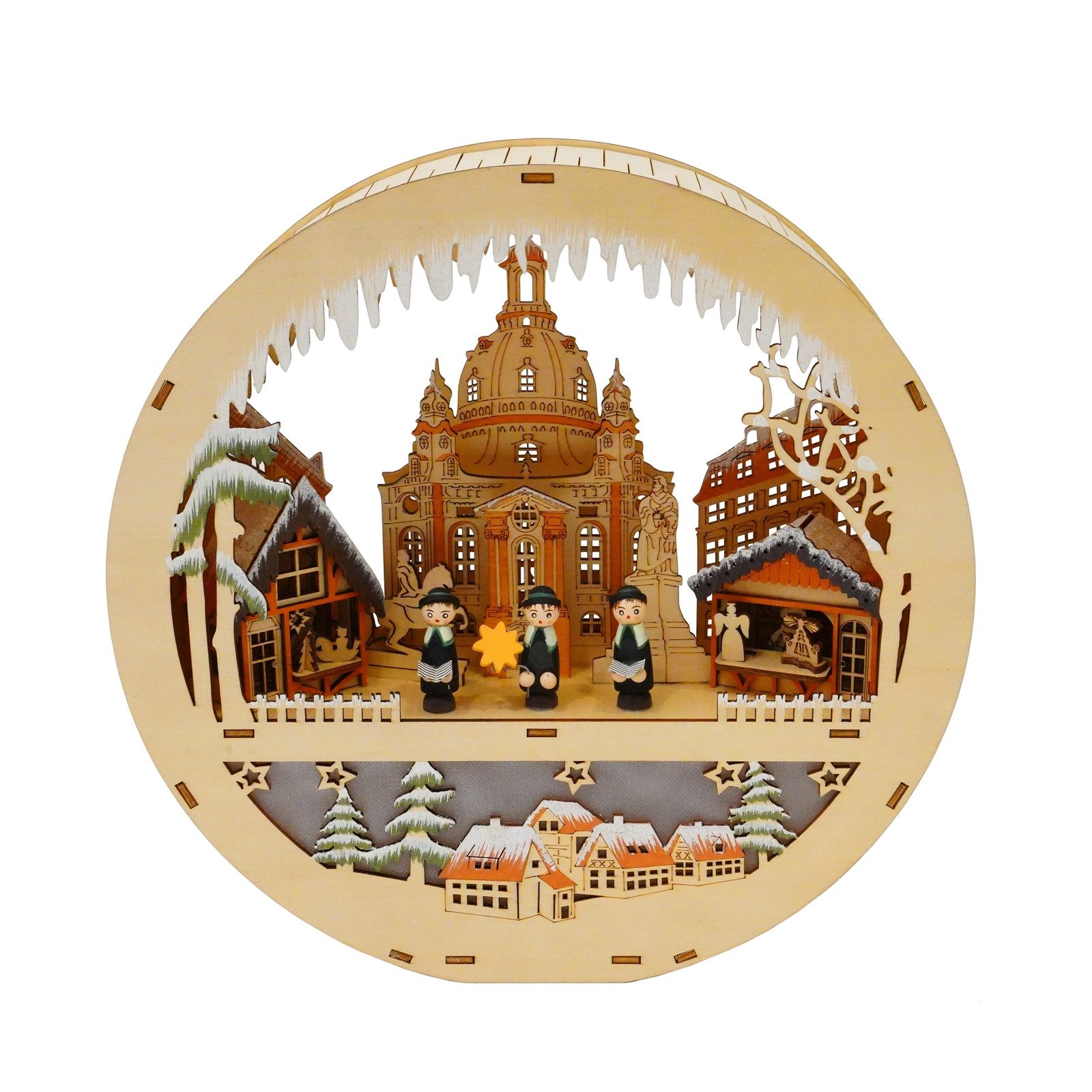 HTI-Living Schwibbogen LED Tischschwibbogen mit Beleuchtung Weihnachtsdekoration Ø 29,5 cm (1-tlg), Leuchtdeko Fensterdeko