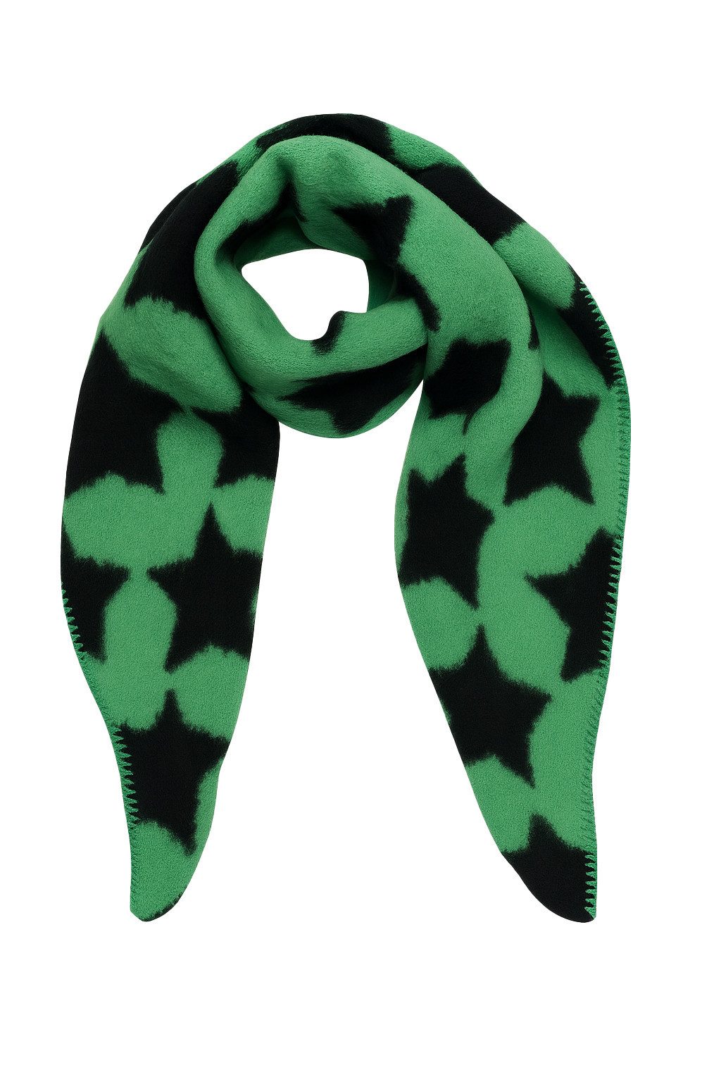 Faera Modeschal Flauschig mit Kontrastnaht, (1-St), 9428 in Grün